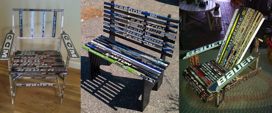 Project: Broken Hockey Stick Bench